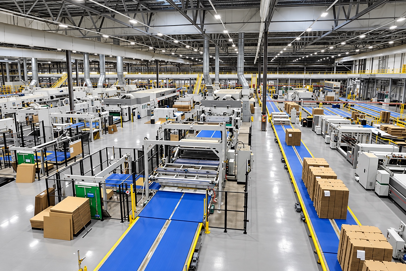 Ambalaj ve paketleme hattı — mevcut görselin yapay zekâ ile netleştirilmiş temsili